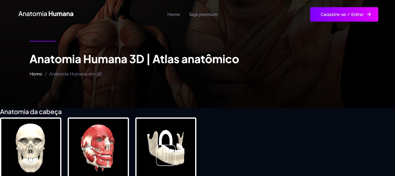 Reprodução do site Anatomia Humana Online, um dos mais completos sobre ensino anatômico.